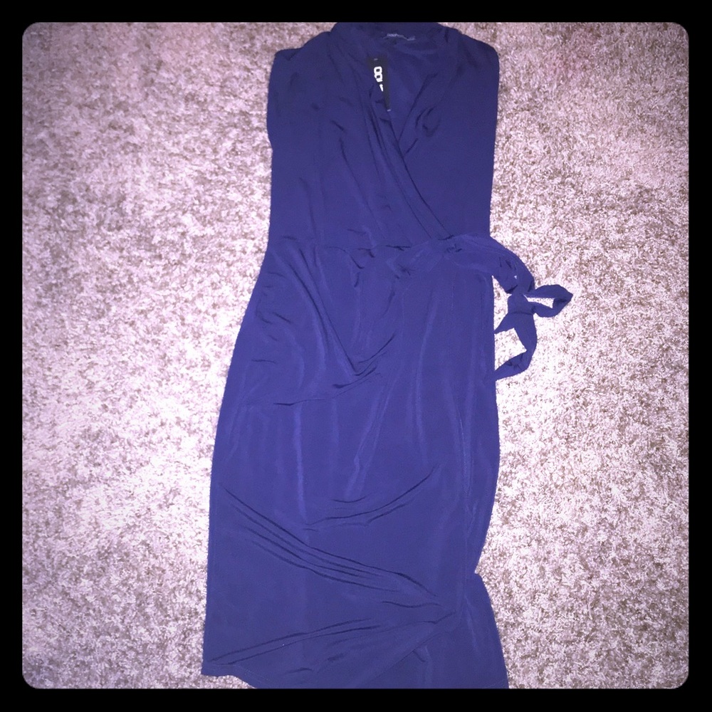 Navy Blue boohoo Dress